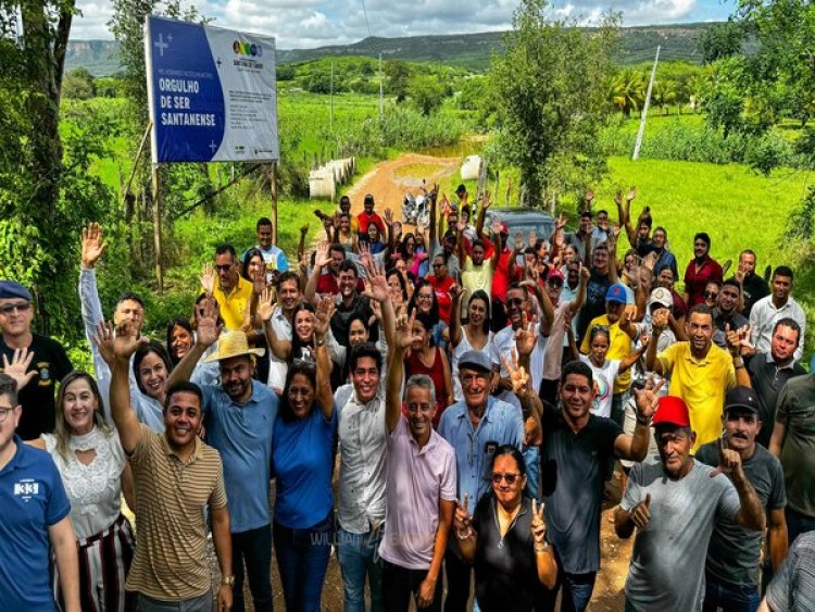 Em Santana do Cariri, o distrito de Brejo Grande ganha construção da Passagem Molhada e o de Anjinhos ganha construção de  calçamento